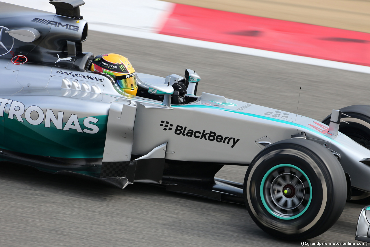 TEST F1 BAHRAIN 28 FEBBRAIO, Lewis Hamilton (GBR), Mercedes AMG F1 Team 
28.02.2014. Formula One Testing, Bahrain Test Two, Day Two, Sakhir, Bahrain.