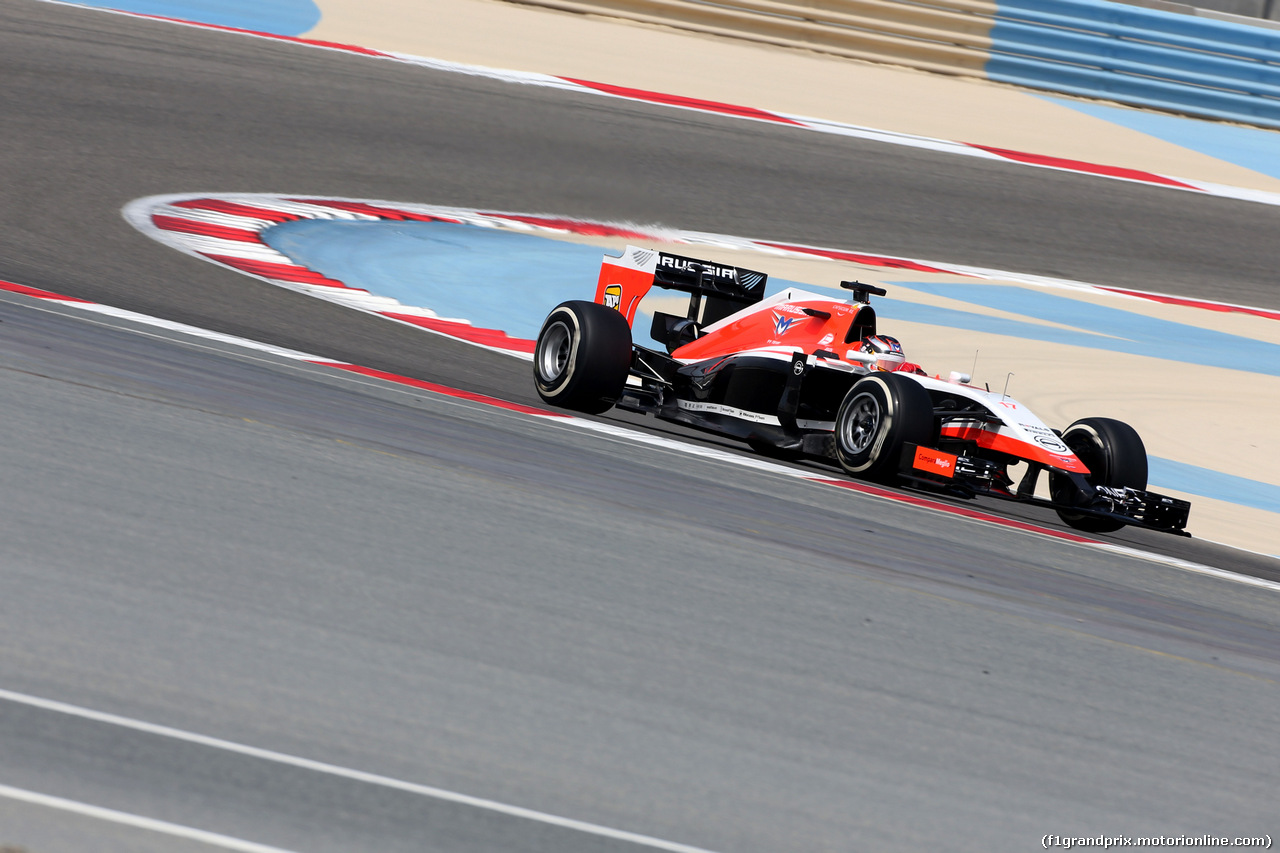 TEST F1 BAHRAIN 28 FEBBRAIO, Jules Bianchi (FRA), Marussia F1 Team  
28.02.2014. Formula One Testing, Bahrain Test Two, Day Two, Sakhir, Bahrain.