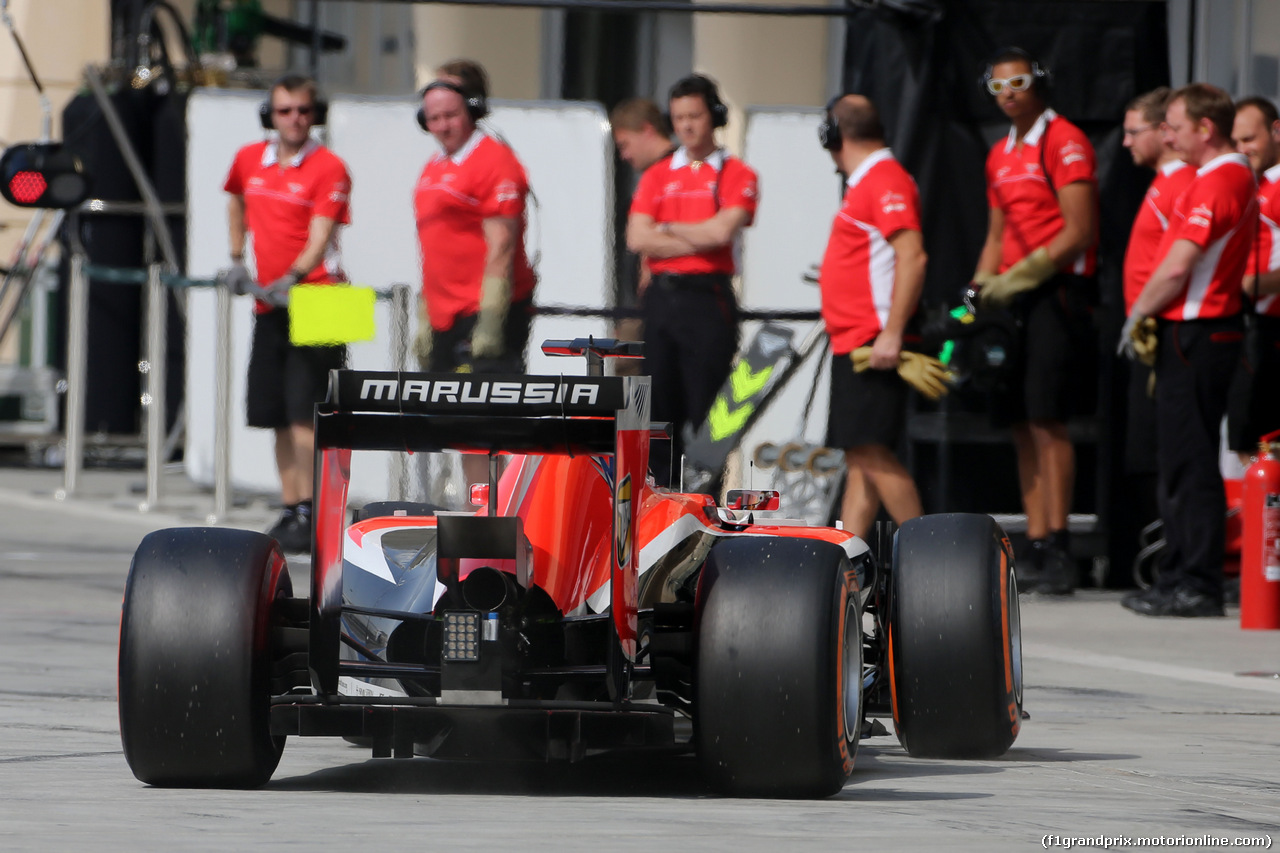 TEST F1 BAHRAIN 28 FEBBRAIO, Jules Bianchi (FRA), Marussia F1 Team  
28.02.2014. Formula One Testing, Bahrain Test Two, Day Two, Sakhir, Bahrain.