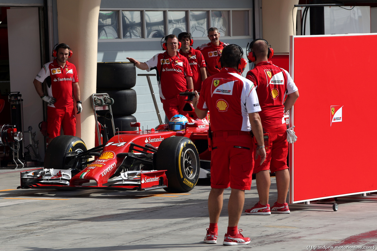 TEST F1 BAHRAIN 28 FEBBRAIO, Fernando Alonso (ESP), Ferrari 
28.02.2014. Formula One Testing, Bahrain Test Two, Day Two, Sakhir, Bahrain.