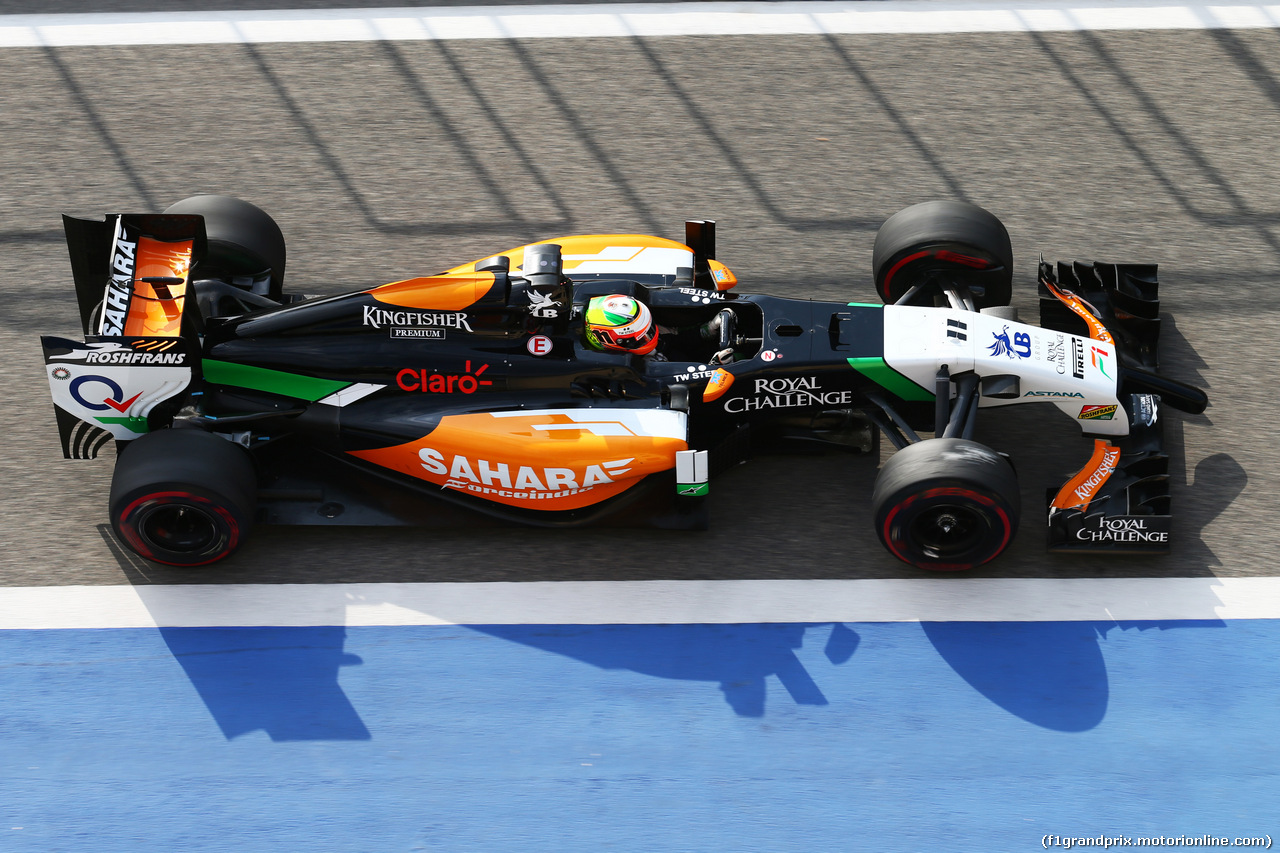 TEST F1 BAHRAIN 28 FEBBRAIO, Sergio Perez (MEX) Sahara Force India F1 VJM07.
28.02.2014. Formula One Testing, Bahrain Test Two, Day Two, Sakhir, Bahrain.