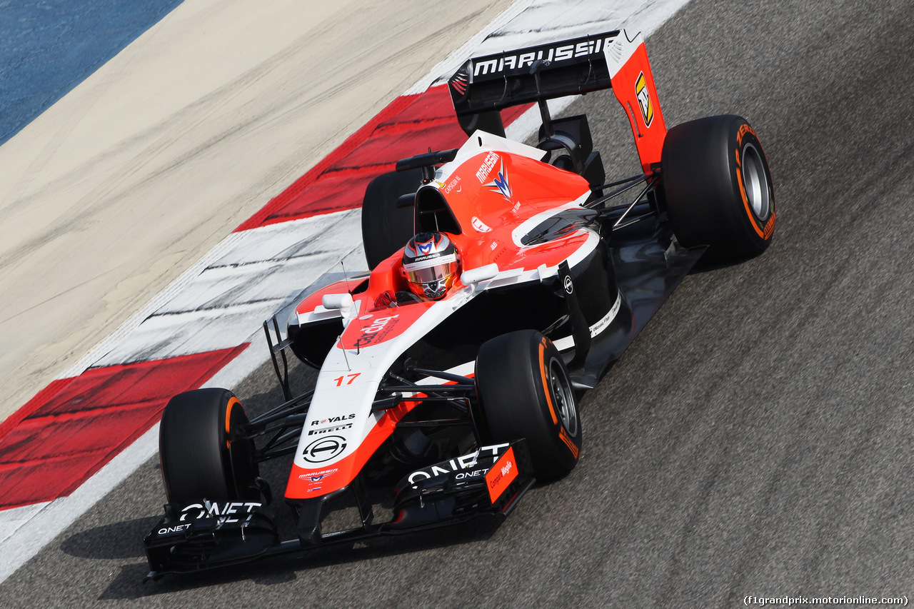 TEST F1 BAHRAIN 28 FEBBRAIO, Jules Bianchi (FRA) Marussia F1 Team MR03.
28.02.2014. Formula One Testing, Bahrain Test Two, Day Two, Sakhir, Bahrain.