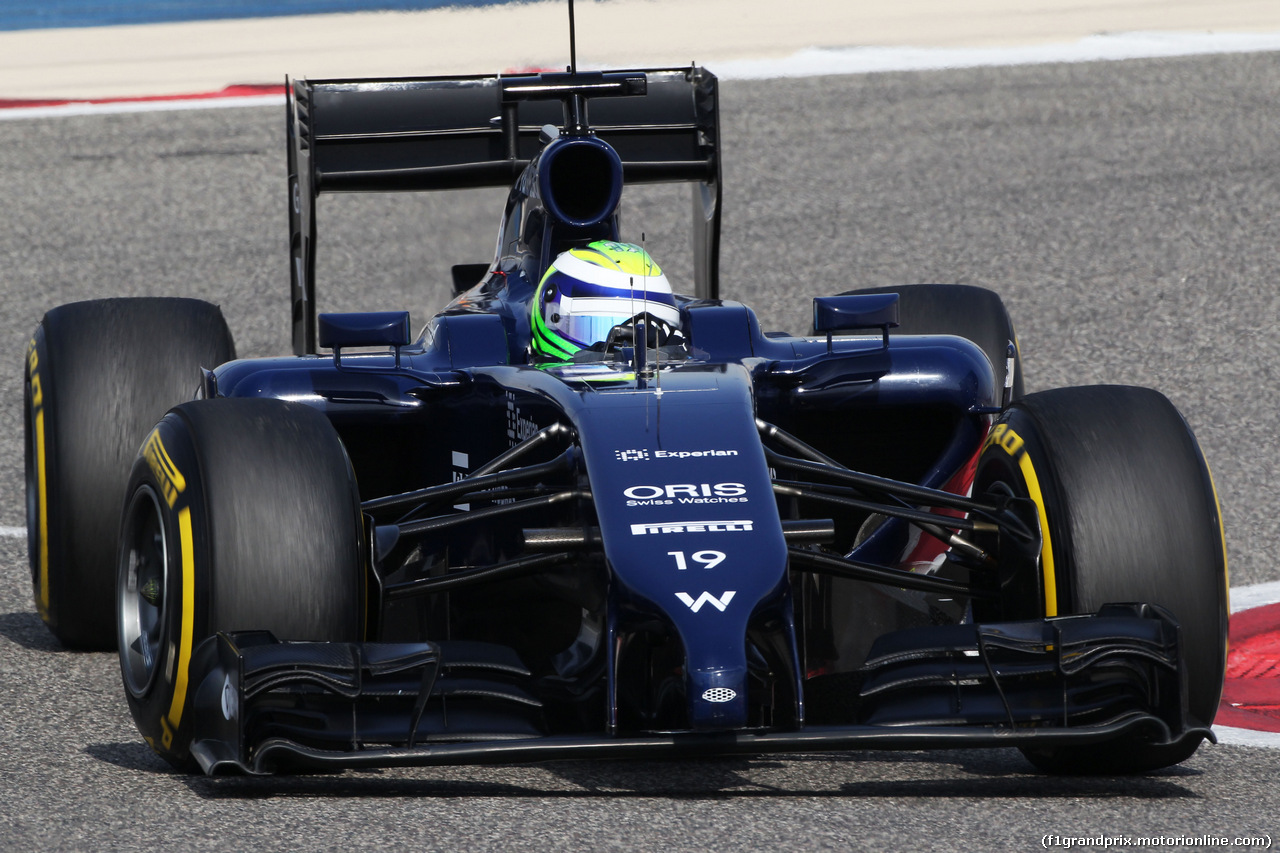 TEST F1 BAHRAIN 28 FEBBRAIO, Felipe Massa (BRA) Williams FW36.
28.02.2014. Formula One Testing, Bahrain Test Two, Day Two, Sakhir, Bahrain.
