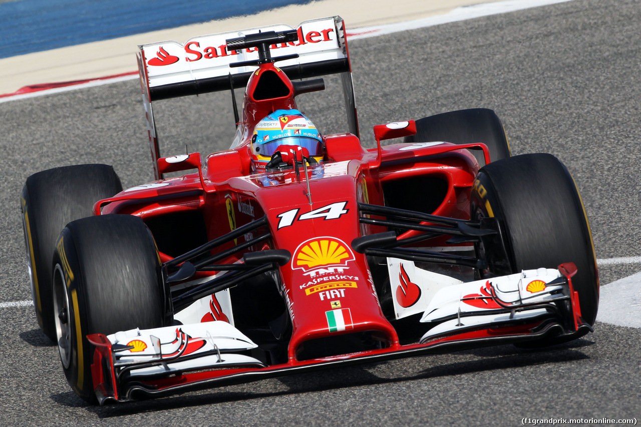 TEST F1 BAHRAIN 28 FEBBRAIO, Fernando Alonso (ESP) Ferrari F14-T.
28.02.2014. Formula One Testing, Bahrain Test Two, Day Two, Sakhir, Bahrain.