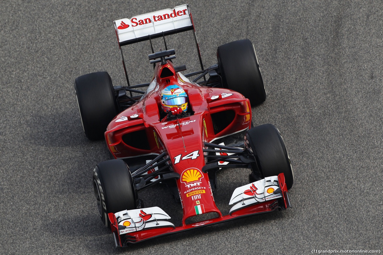 TEST F1 BAHRAIN 28 FEBBRAIO, Fernando Alonso (ESP) Ferrari F14-T.
28.02.2014. Formula One Testing, Bahrain Test Two, Day Two, Sakhir, Bahrain.