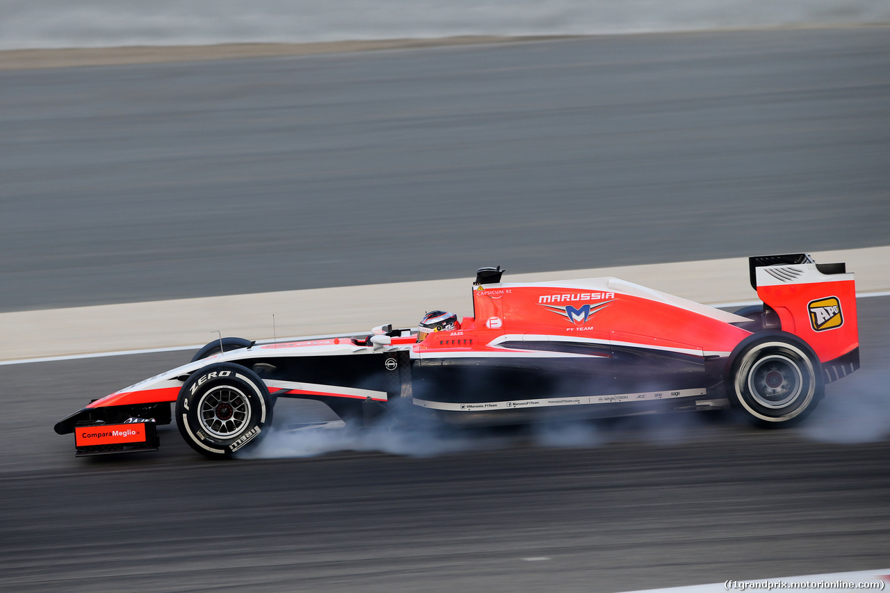 TEST F1 BAHRAIN 28 FEBBRAIO, Jules Bianchi (FRA), Marussia F1 Team  
28.02.2014. Formula One Testing, Bahrain Test Two, Day Two, Sakhir, Bahrain.