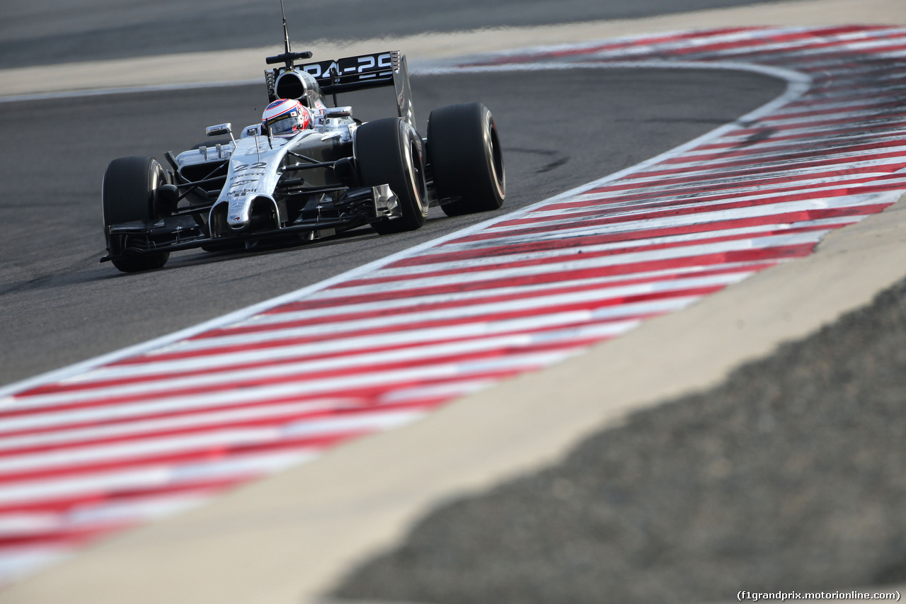 TEST F1 BAHRAIN 28 FEBBRAIO, Jenson Button (GBR), McLaren F1 Team 
28.02.2014. Formula One Testing, Bahrain Test Two, Day Two, Sakhir, Bahrain.