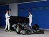 TEST F1 JEREZ 28 GENNAIO, (L to R): Nico Rosberg (GER) Mercedes AMG F1 e team mate Lewis Hamilton (GBR) Mercedes AMG F1 at the unveiling of the new Mercedes AMG F1 W05.
28.01.2014. Formula One Testing, Day One, Jerez, Spain.