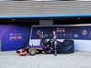 TEST F1 JEREZ 28 GENNAIO, (L to R): Daniel Ricciardo (AUS) Red Bull Racing e team mate Sebastian Vettel (GER) Red Bull Racing unveil the new Red Bull Racing RB10.
28.01.2014. Formula One Testing, Day One, Jerez, Spain.