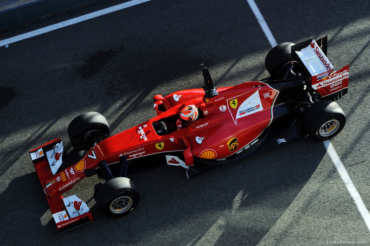 TEST F1 JEREZ 28 GENNAIO, Kimi Raikkonen (FIN) Ferrari F14-T leaves the pits.
28.01.2014. Formula One Testing, Day One, Jerez, Spain.