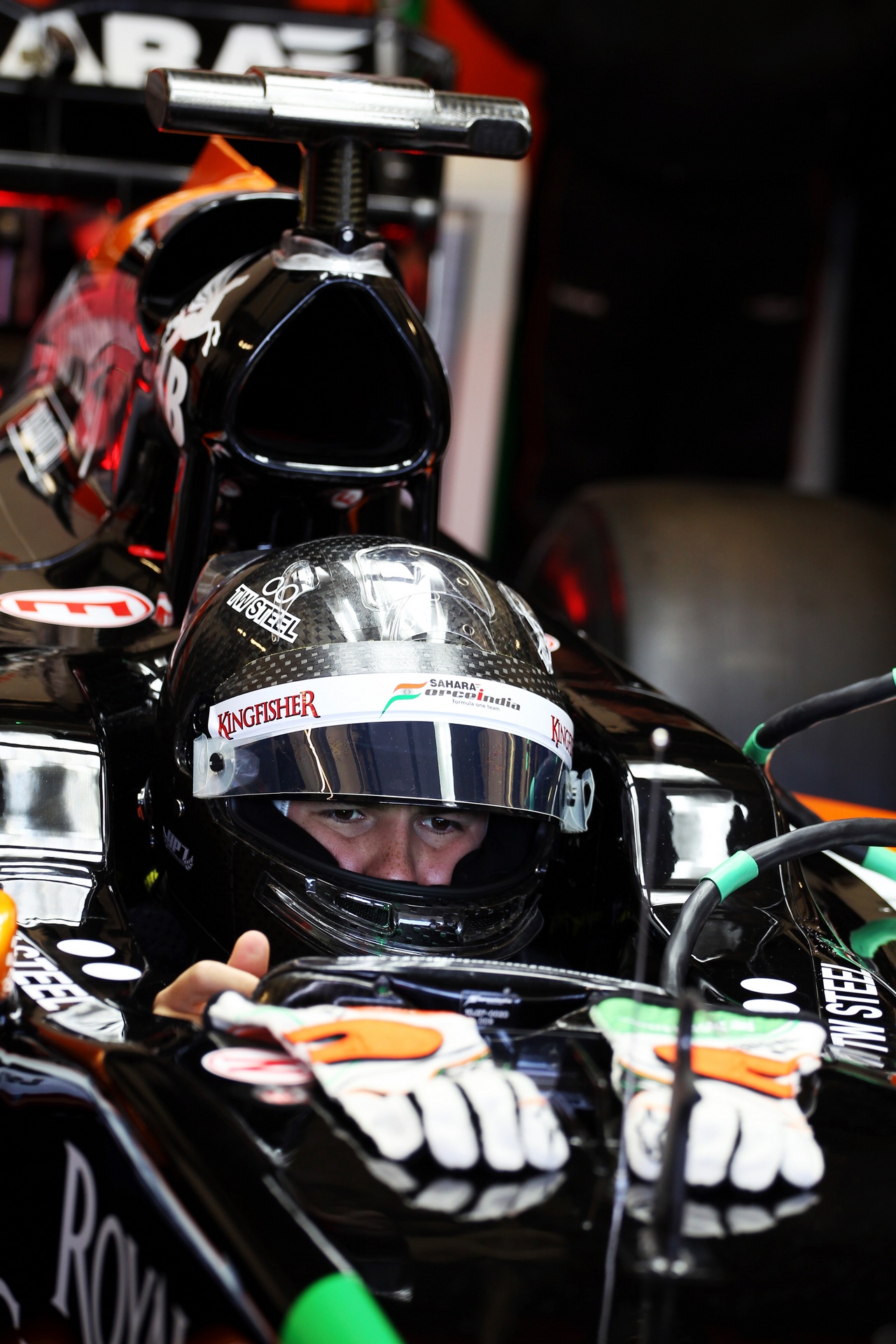 TEST F1 JEREZ 28 GENNAIO, Sergio Perez (MEX) Sahara Force India F1 VJM07.
28.01.2014. Formula One Testing, Day One, Jerez, Spain.