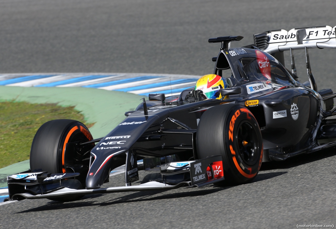 TEST F1 JEREZ 28 GENNAIO, Esteban Gutierrez (MEX), Sauber F1 Team 
28.01.2014. Formula One Testing, Day One, Jerez, Spain.