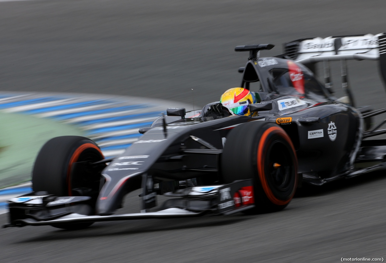 TEST F1 JEREZ 28 GENNAIO, Esteban Gutierrez (MEX), Sauber F1 Team 
28.01.2014. Formula One Testing, Day One, Jerez, Spain.