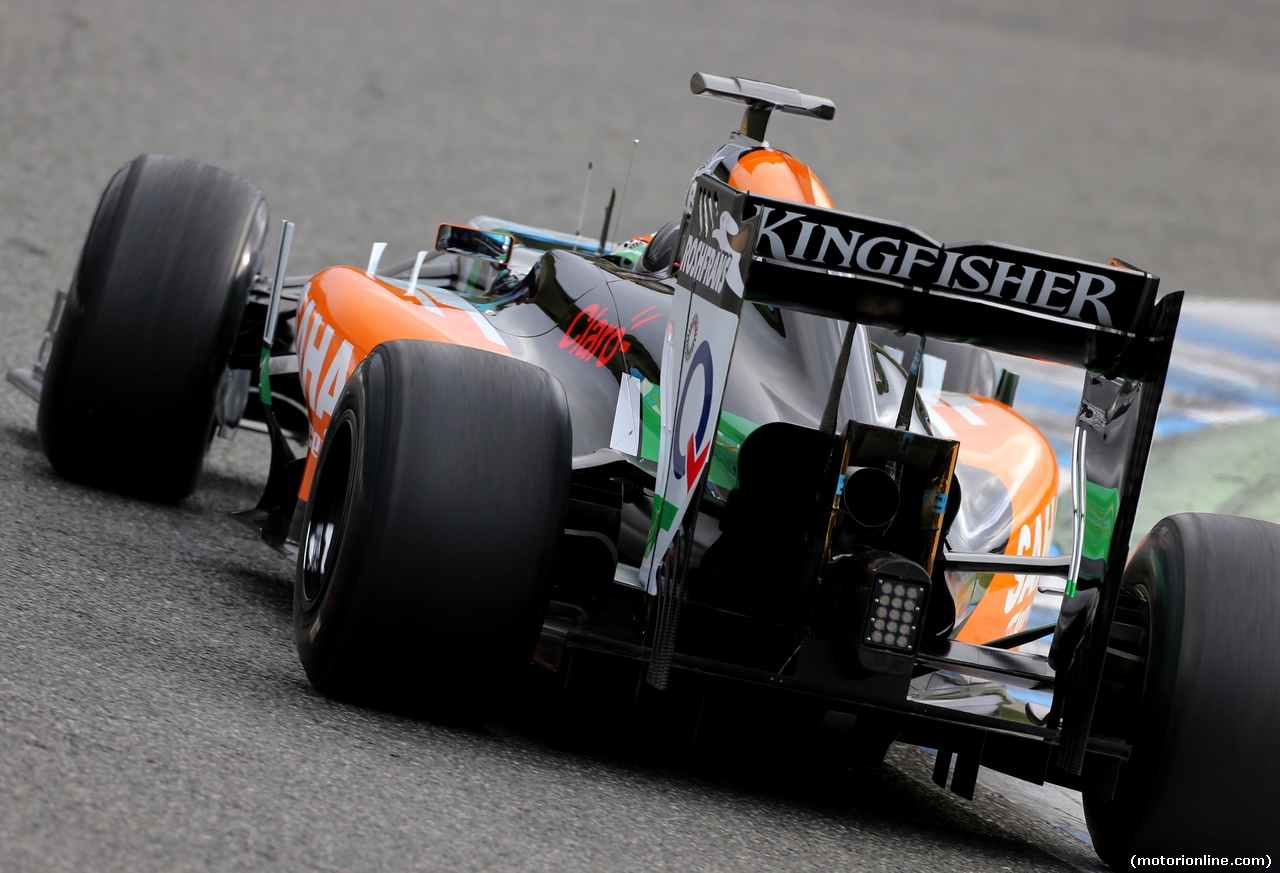 TEST F1 JEREZ 28 GENNAIO, Sergio Perez (MEX), Sahara Force India 
28.01.2014. Formula One Testing, Day One, Jerez, Spain.