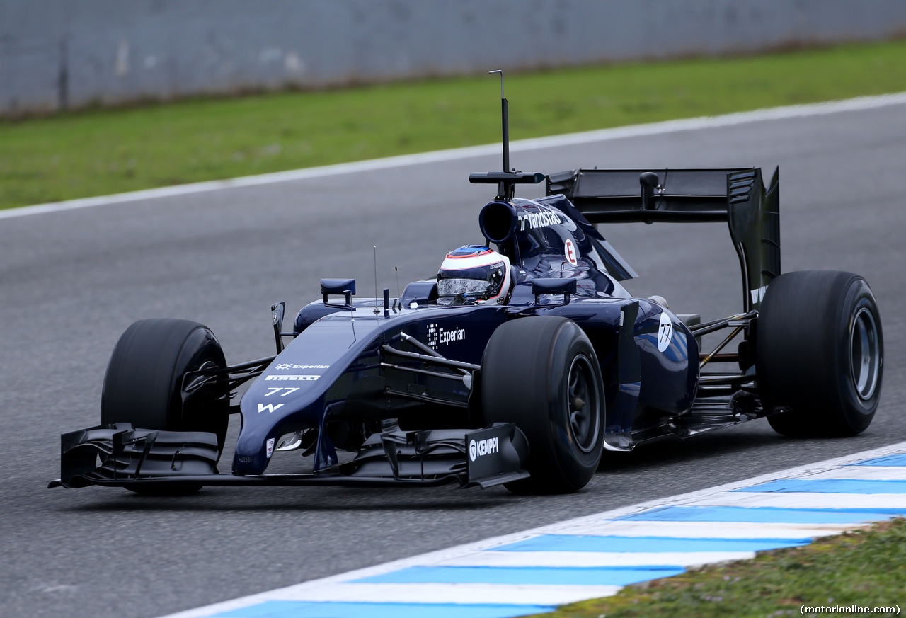 TEST F1 JEREZ 28 GENNAIO, Valtteri Bottas (FIN), Williams F1 Team 
28.01.2014. Formula One Testing, Day One, Jerez, Spain.