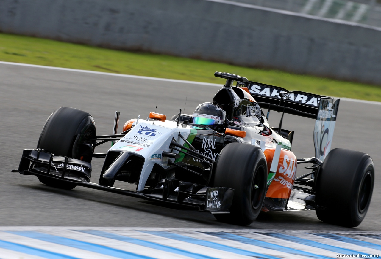 TEST F1 JEREZ 28 GENNAIO, Sergio Perez (MEX), Sahara Force India 
28.01.2014. Formula One Testing, Day One, Jerez, Spain.