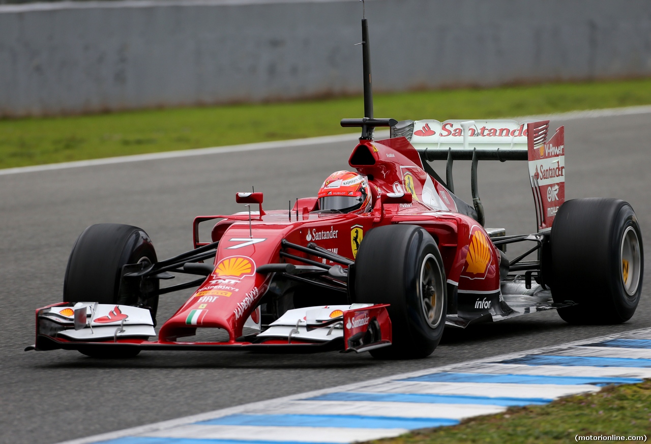 TEST F1 JEREZ 28 GENNAIO, Kimi Raikkonen (FIN), Ferrari 
28.01.2014. Formula One Testing, Day One, Jerez, Spain.