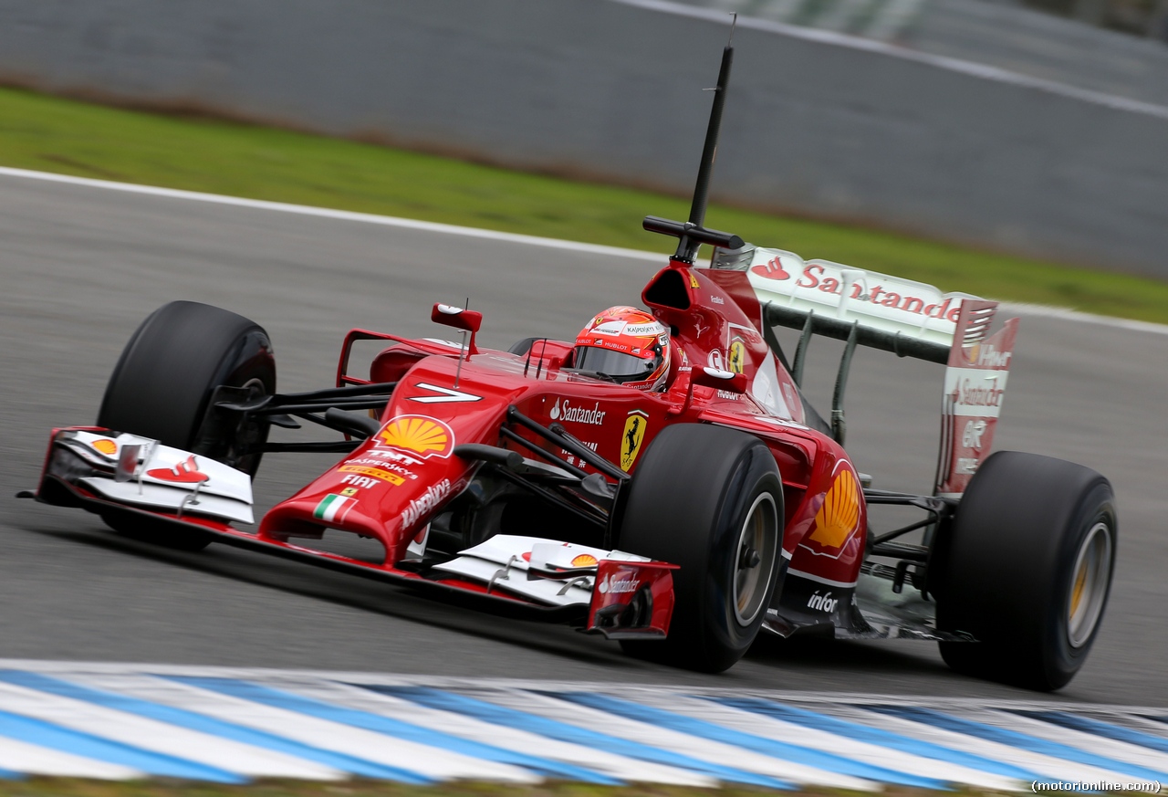 TEST F1 JEREZ 28 GENNAIO, Kimi Raikkonen (FIN), Ferrari 
28.01.2014. Formula One Testing, Day One, Jerez, Spain.