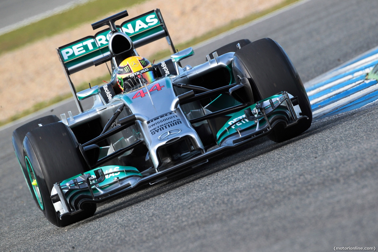 TEST F1 JEREZ 28 GENNAIO, Lewis Hamilton (GBR) Mercedes AMG F1 W05