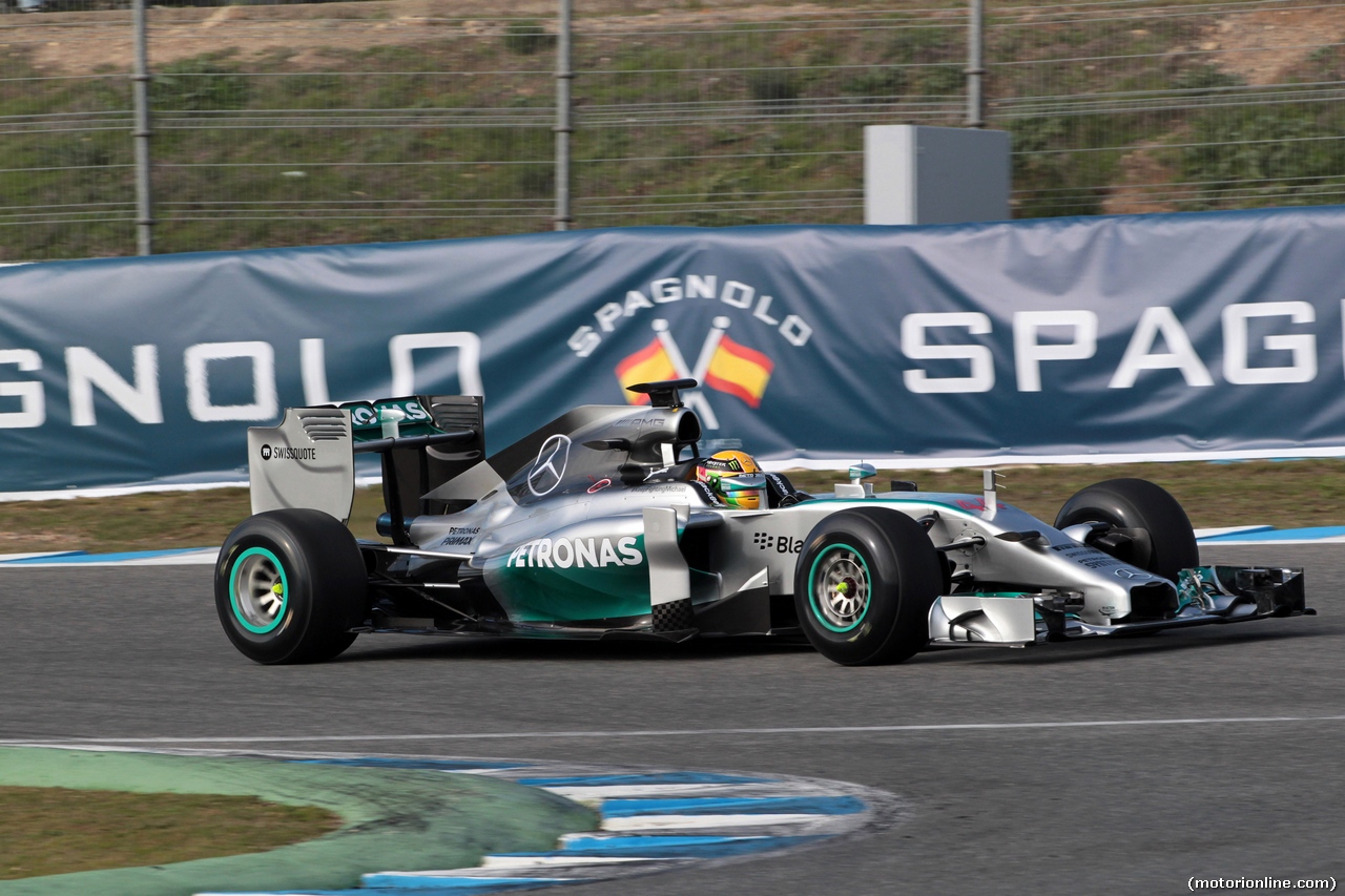 TEST F1 JEREZ 28 GENNAIO, Lewis Hamilton (GBR) Mercedes AMG F1 W05