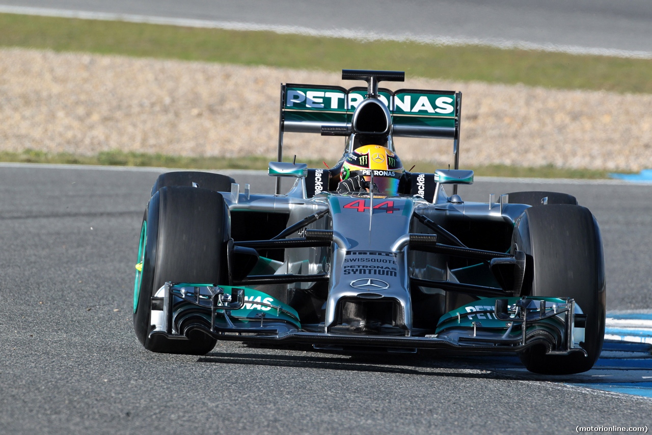 TEST F1 JEREZ 28 GENNAIO, Lewis Hamilton (GBR) Mercedes AMG F1 W05