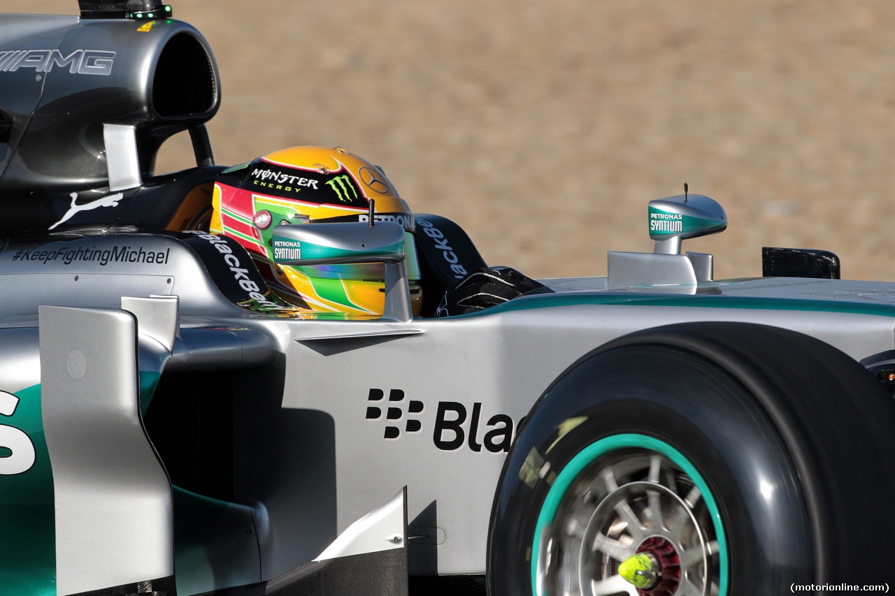 TEST F1 JEREZ 28 GENNAIO, Lewis Hamilton (GBR) Mercedes AMG F1 W05