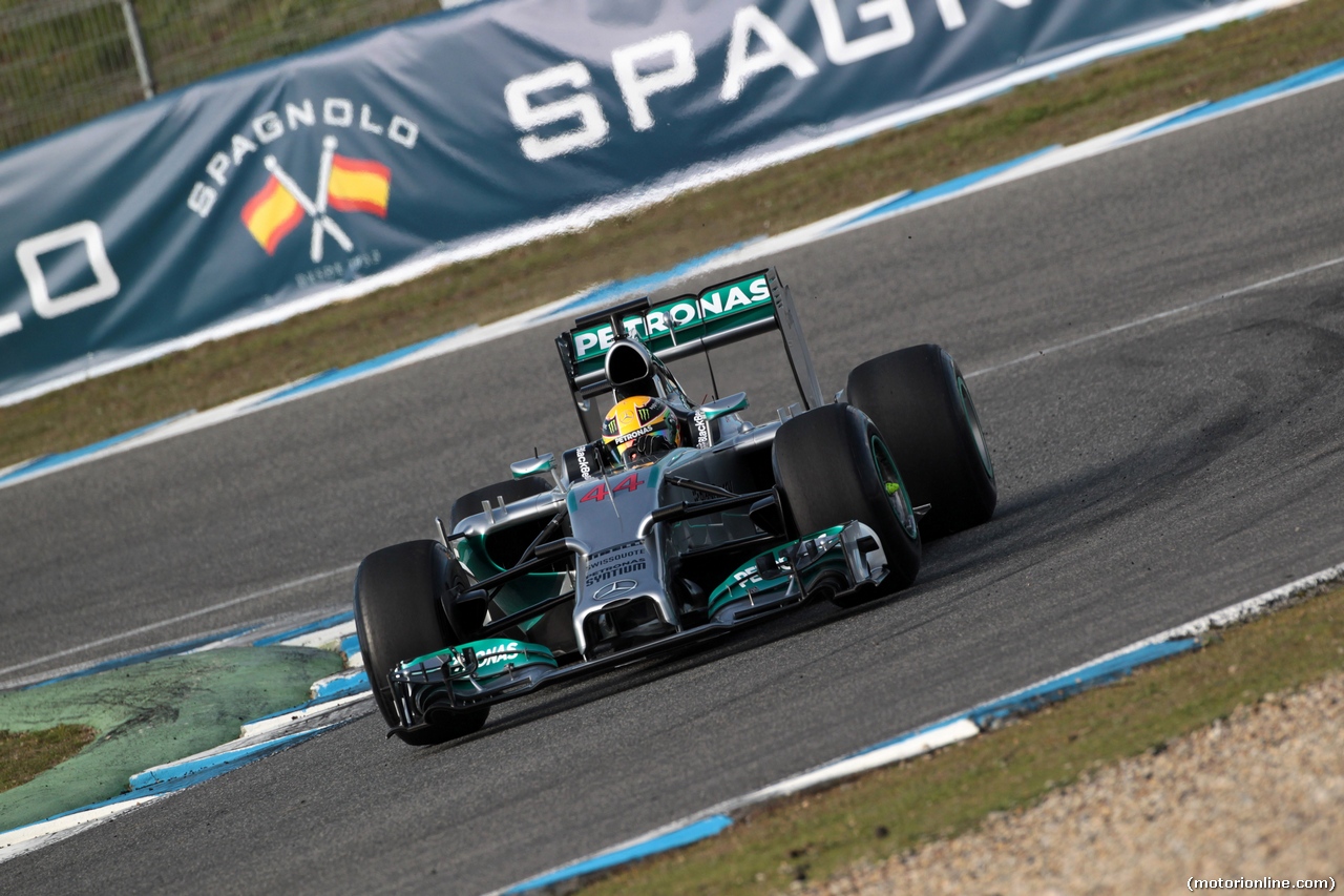 TEST F1 JEREZ 28 GENNAIO, Lewis Hamilton (GBR) Mercedes AMG F1 W05