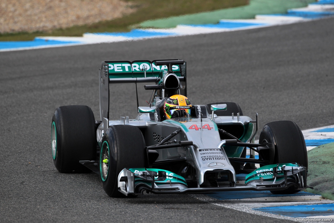 TEST F1 JEREZ 28 GENNAIO, Lewis Hamilton (GBR) Mercedes AMG F1 W05