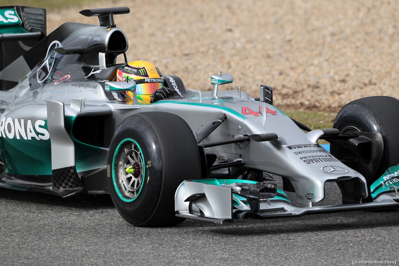 TEST F1 JEREZ 28 GENNAIO, Lewis Hamilton (GBR) Mercedes AMG F1 W05