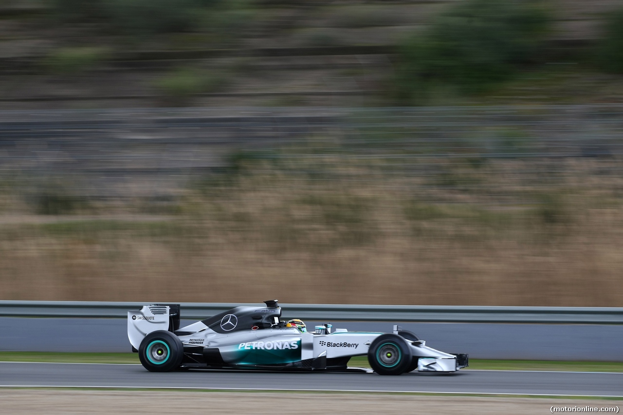 TEST F1 JEREZ 28 GENNAIO, Lewis Hamilton (GBR) Mercedes AMG F1 W05