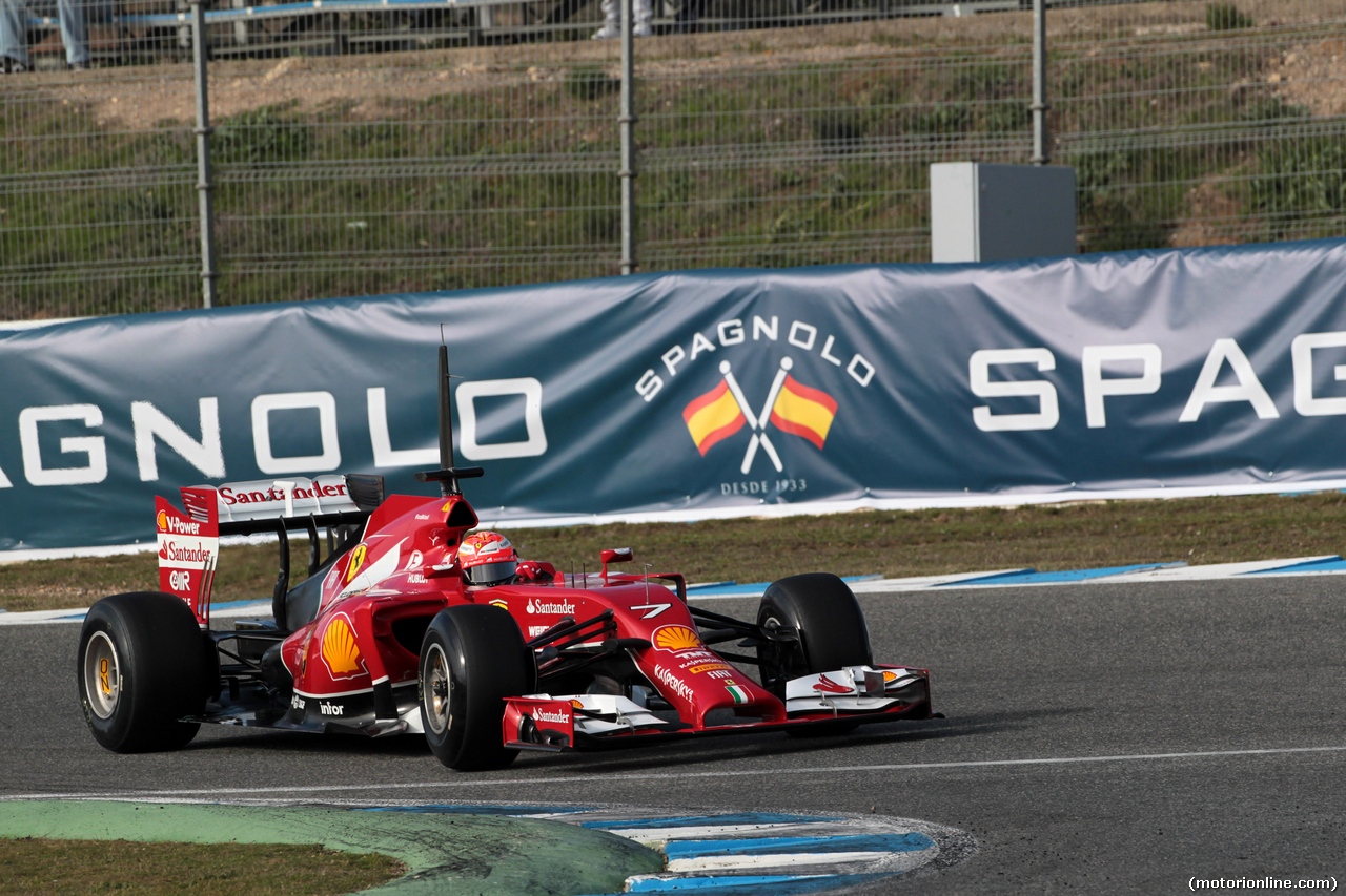 TEST F1 JEREZ 28 GENNAIO, Kimi Raikkonen (FIN) Ferrari F14-T