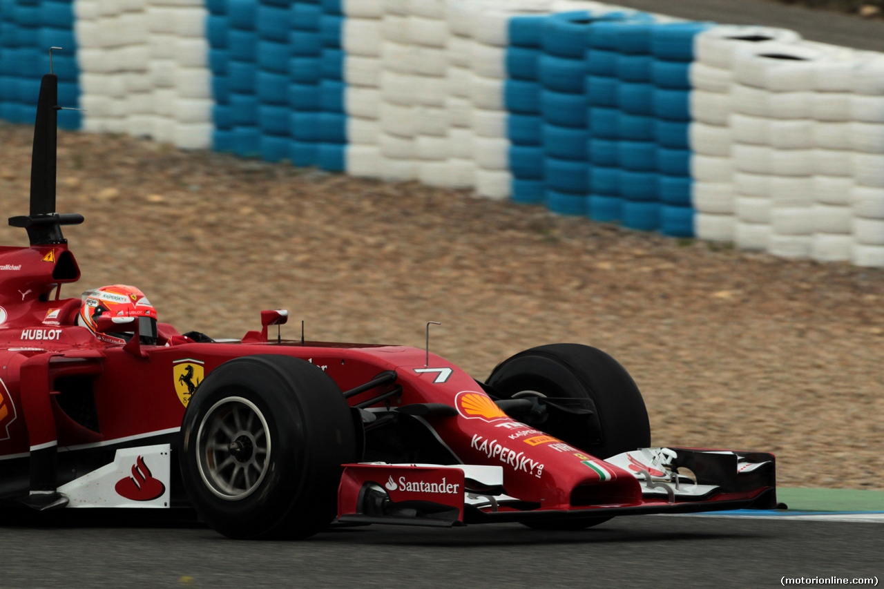 TEST F1 JEREZ 28 GENNAIO, Kimi Raikkonen (FIN) Ferrari F14-T