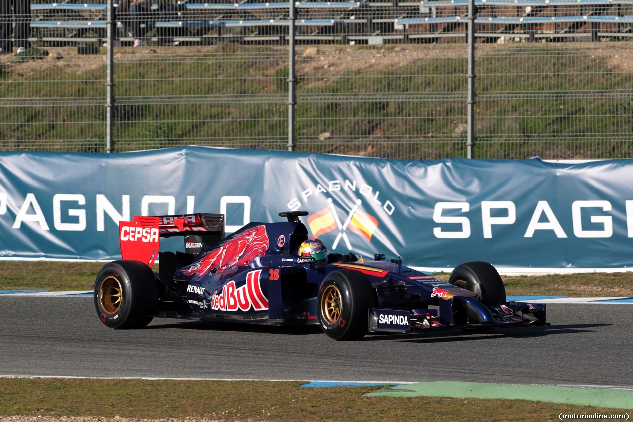 TEST F1 JEREZ 28 GENNAIO, Jean-Eric Vergne (FRA) Scuderia Toro Rosso STR9