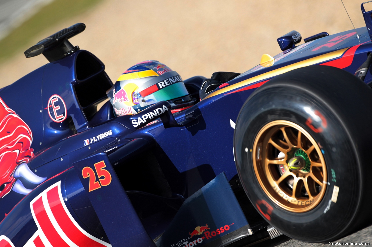 TEST F1 JEREZ 28 GENNAIO, Jean-Eric Vergne (FRA) Scuderia Toro Rosso STR9