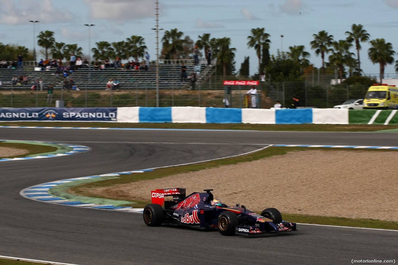 TEST F1 JEREZ 28 GENNAIO, Jean-Eric Vergne (FRA) Scuderia Toro Rosso STR9