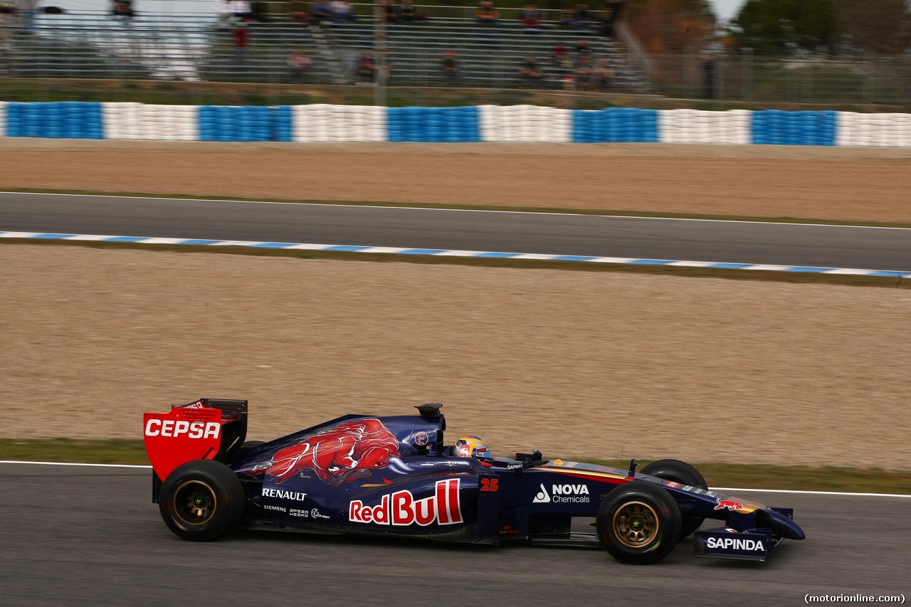 TEST F1 JEREZ 28 GENNAIO, Jean-Eric Vergne (FRA) Scuderia Toro Rosso STR9