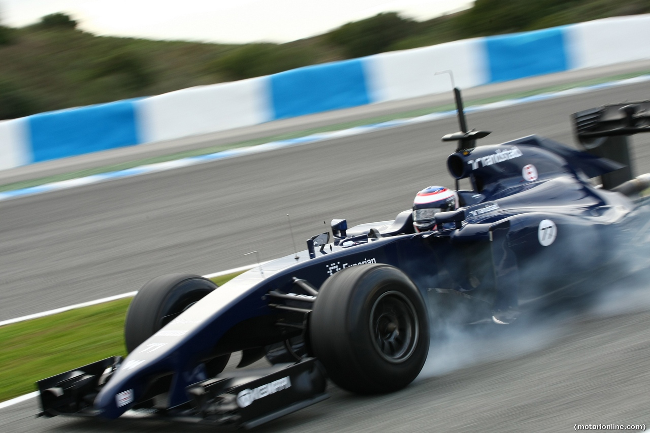 TEST F1 JEREZ 28 GENNAIO, Valtteri Bottas (FIN) Williams F1 Team FW36