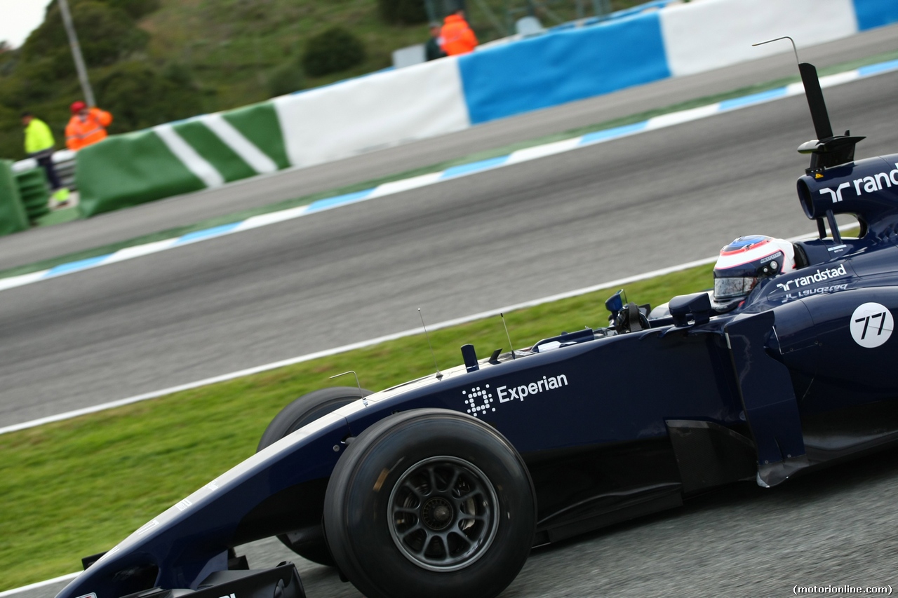 TEST F1 JEREZ 28 GENNAIO, Valtteri Bottas (FIN) Williams F1 Team FW36