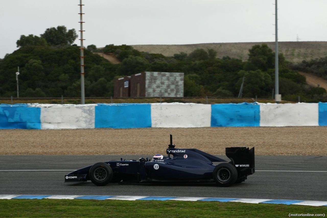 TEST F1 JEREZ 28 GENNAIO, Valtteri Bottas (FIN) Williams F1 Team FW36