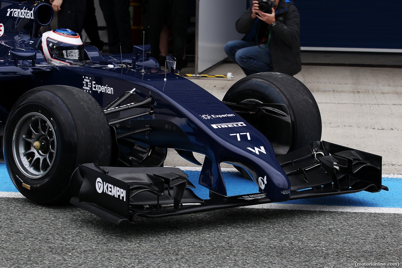 TEST F1 JEREZ 28 GENNAIO, Valtteri Bottas (FIN) Williams FW36 leaves the pits.
28.01.2014. Formula One Testing, Day One, Jerez, Spain.