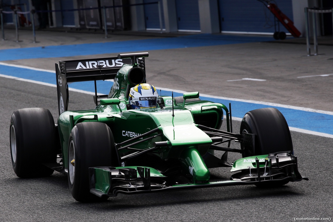 TEST F1 JEREZ 28 GENNAIO, Marcus Ericsson (SWE) Caterham CT04.
28.01.2014. Formula One Testing, Day One, Jerez, Spain.