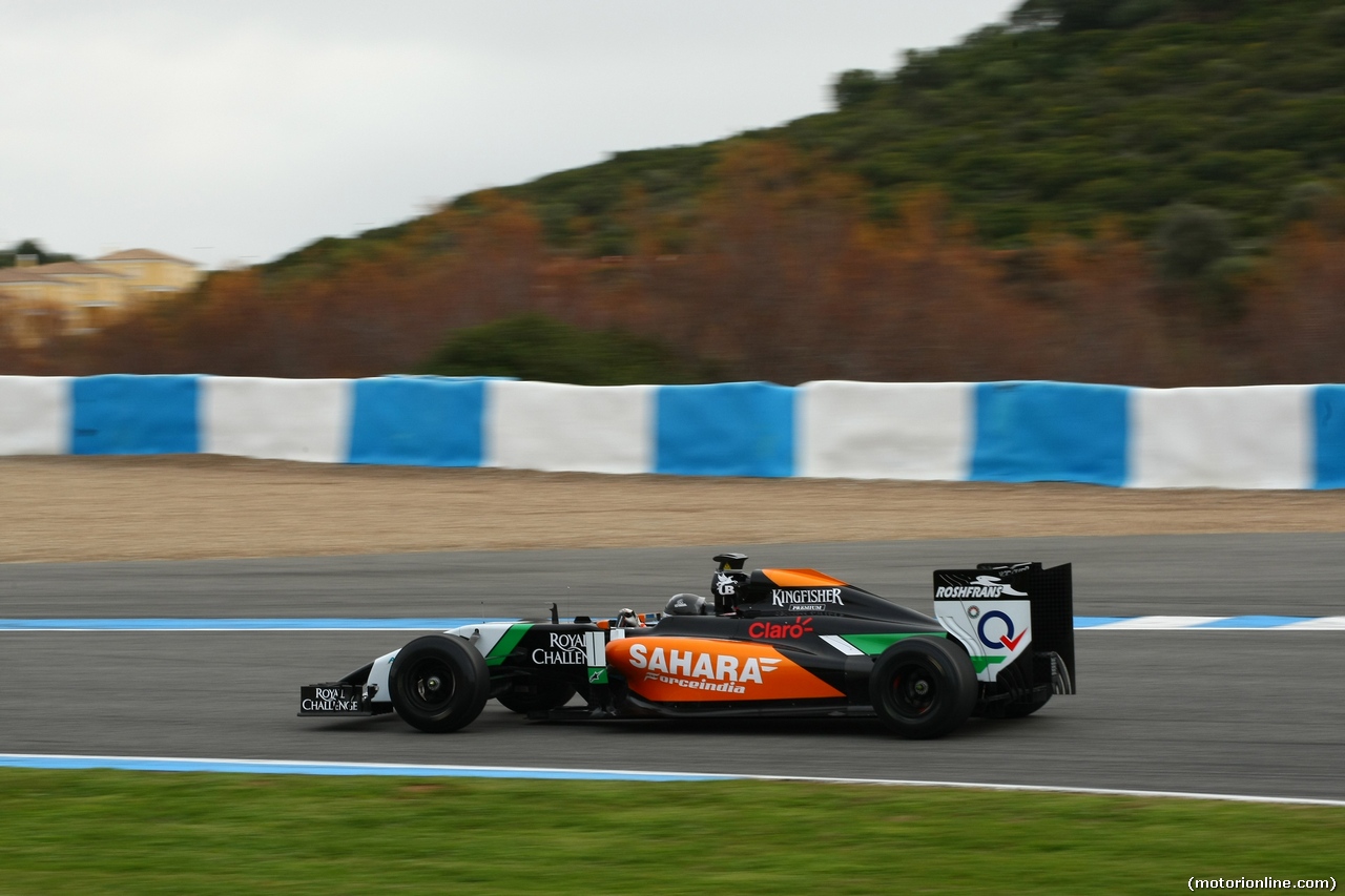 TEST F1 JEREZ 28 GENNAIO, Sergio Perez (MEX) Sahara Force India F1 VJM07