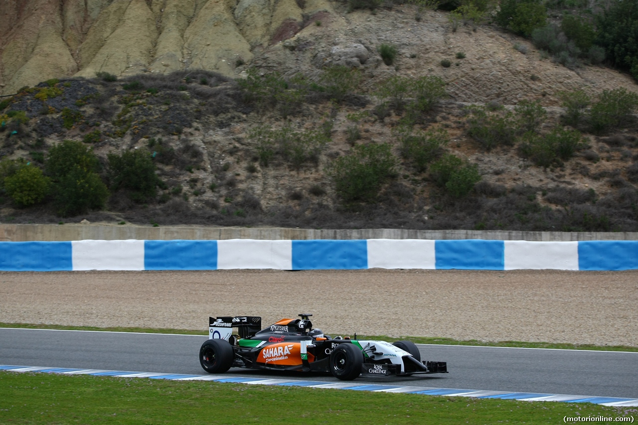 TEST F1 JEREZ 28 GENNAIO, Sergio Perez (MEX) Sahara Force India F1 VJM07