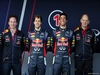 TEST F1 JEREZ 28 GENNAIO, (L to R): Christian Horner (GBR) Red Bull Racing Team Principal; Sebastian Vettel (GER) Red Bull Racing; Daniel Ricciardo (AUS) Red Bull Racing; Adrian Newey (GBR) Red Bull Racing Chief Technical Officer at the unveiling of the Red Bull Racing RB10.
28.01.2014. Formula One Testing, Day One, Jerez, Spain.