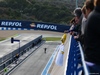 TEST F1 JEREZ 29 GENNAIO, A Homer Simpson toy is dangled above the pit lane by a fan.
29.01.2014. Formula One Testing, Day Two, Jerez, Spain.