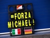 TEST F1 JEREZ 29 GENNAIO, A Ferrari pit board with a message of support for Michael Schumacher (GER).
29.01.2014. Formula One Testing, Day Two, Jerez, Spain.