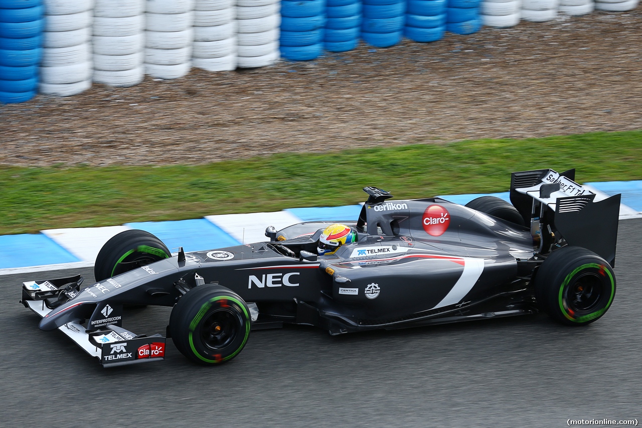TEST F1 JEREZ 29 GENNAIO, Esteban Gutierrez (MEX) Sauber C33.
29.01.2014. Formula One Testing, Day Two, Jerez, Spain.