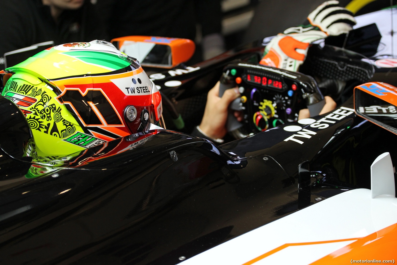 TEST F1 JEREZ 29 GENNAIO, Sergio Perez (MEX) Sahara Force India F1 VJM07.
29.01.2014. Formula One Testing, Day Two, Jerez, Spain.