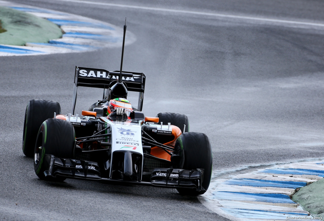 TEST F1 JEREZ 29 GENNAIO, Sergio Perez (MEX), Sahara Force India 
29.01.2014. Formula One Testing, Day Two, Jerez, Spain.