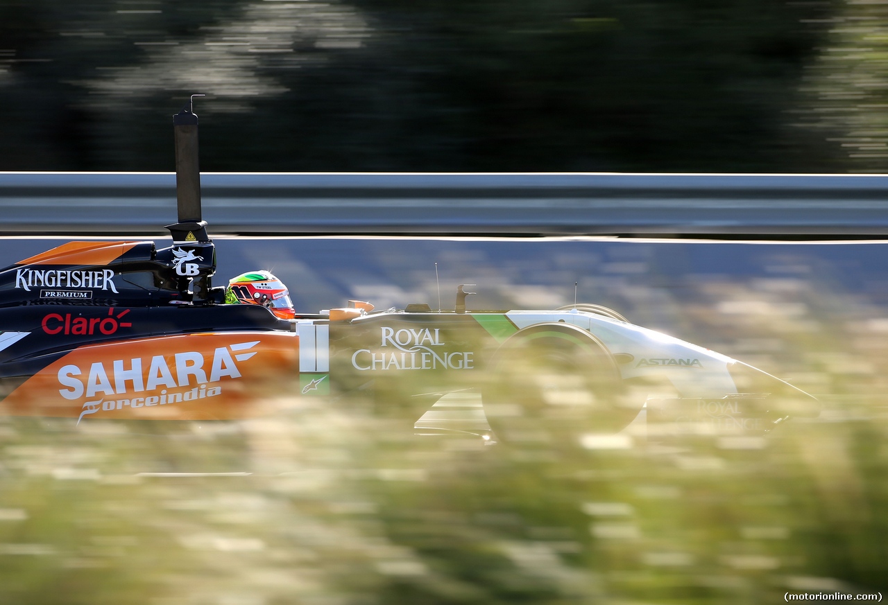 TEST F1 JEREZ 29 GENNAIO, Sergio Perez (MEX), Sahara Force India 
29.01.2014. Formula One Testing, Day Two, Jerez, Spain.